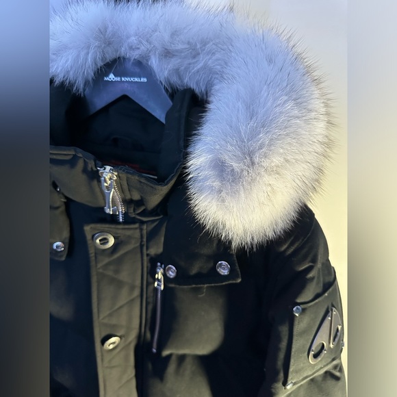 Moose Knuckles Jacket Black/White Fur - Picture 3 of 11